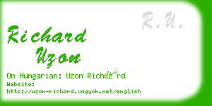 richard uzon business card